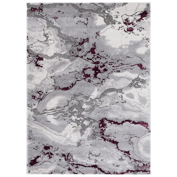 SAFAVIEH Craft Elouise Abstract Area Rug, 9' x 12', Grey/Wine