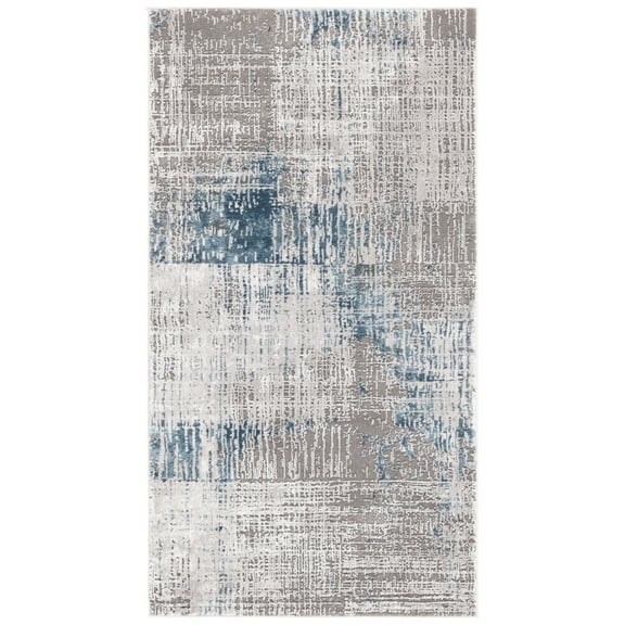 SAFAVIEH Craft Emmet Abstract Area Rug, Grey/Blue, 2'3" x 4'