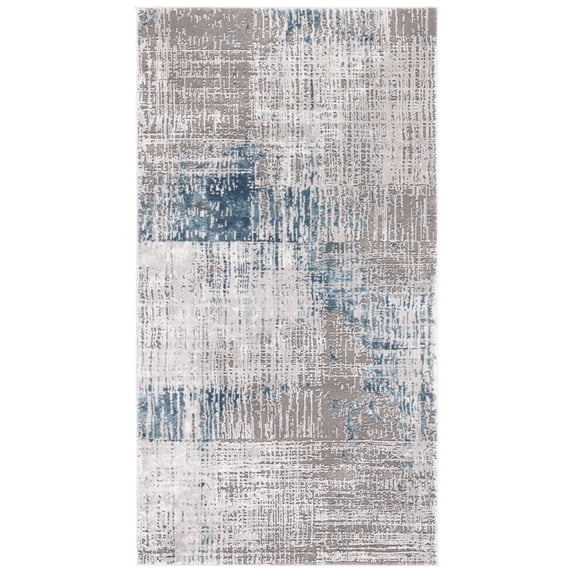 SAFAVIEH Craft Emmet Abstract Area Rug, Grey/Blue, 2'3" x 4'