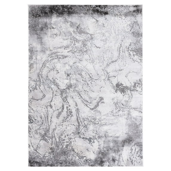 SAFAVIEH Craft Kaelee Abstract Area Rug, 5'3" x 7'6", Grey/Silver