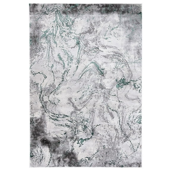 SAFAVIEH Craft Kaelee Abstract Area Rug, 6'7" x 6'7" Square, Grey/Green