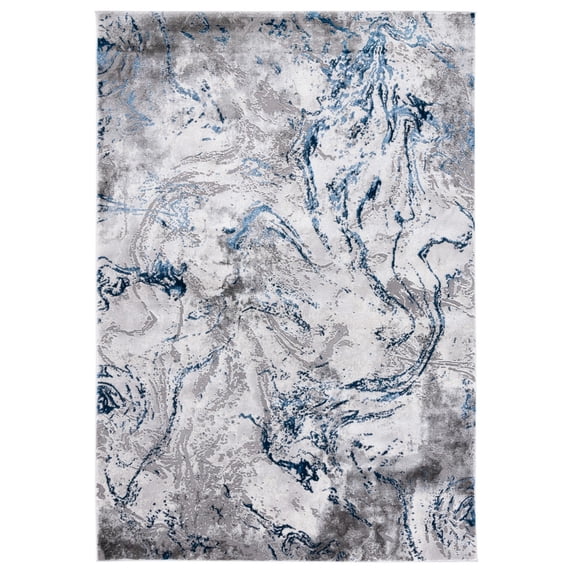 SAFAVIEH Craft Kaelee Abstract Area Rug, 6'7" x 9', Grey/Blue