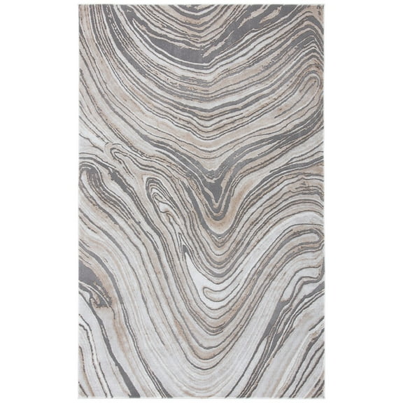 SAFAVIEH Craft Lula Abstract Area Rug, 5'3" x 7'6", Gold/Grey