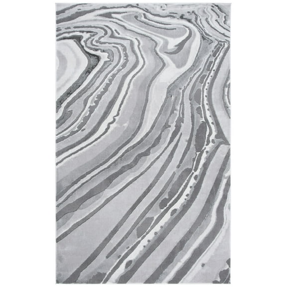 SAFAVIEH Craft Millse Abstract Area Rug, Light Grey/Grey, 2'7" x 5'