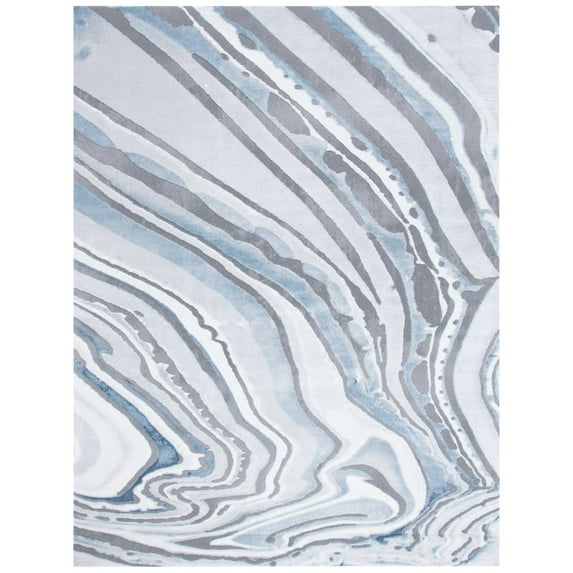 SAFAVIEH Craft Millse Abstract Swirls Runner Rug, Blue/Grey, 2'3" x 8'