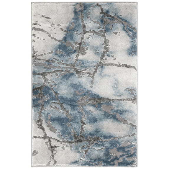 SAFAVIEH Craft Paul Abstract Area Rug, Grey/Blue, 2'7" x 5'
