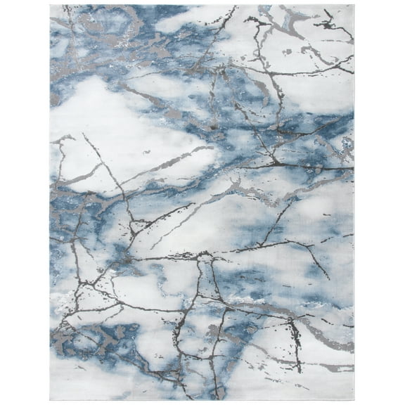 SAFAVIEH Craft Paul Abstract Area Rug, Grey/Blue, 9' x 12'
