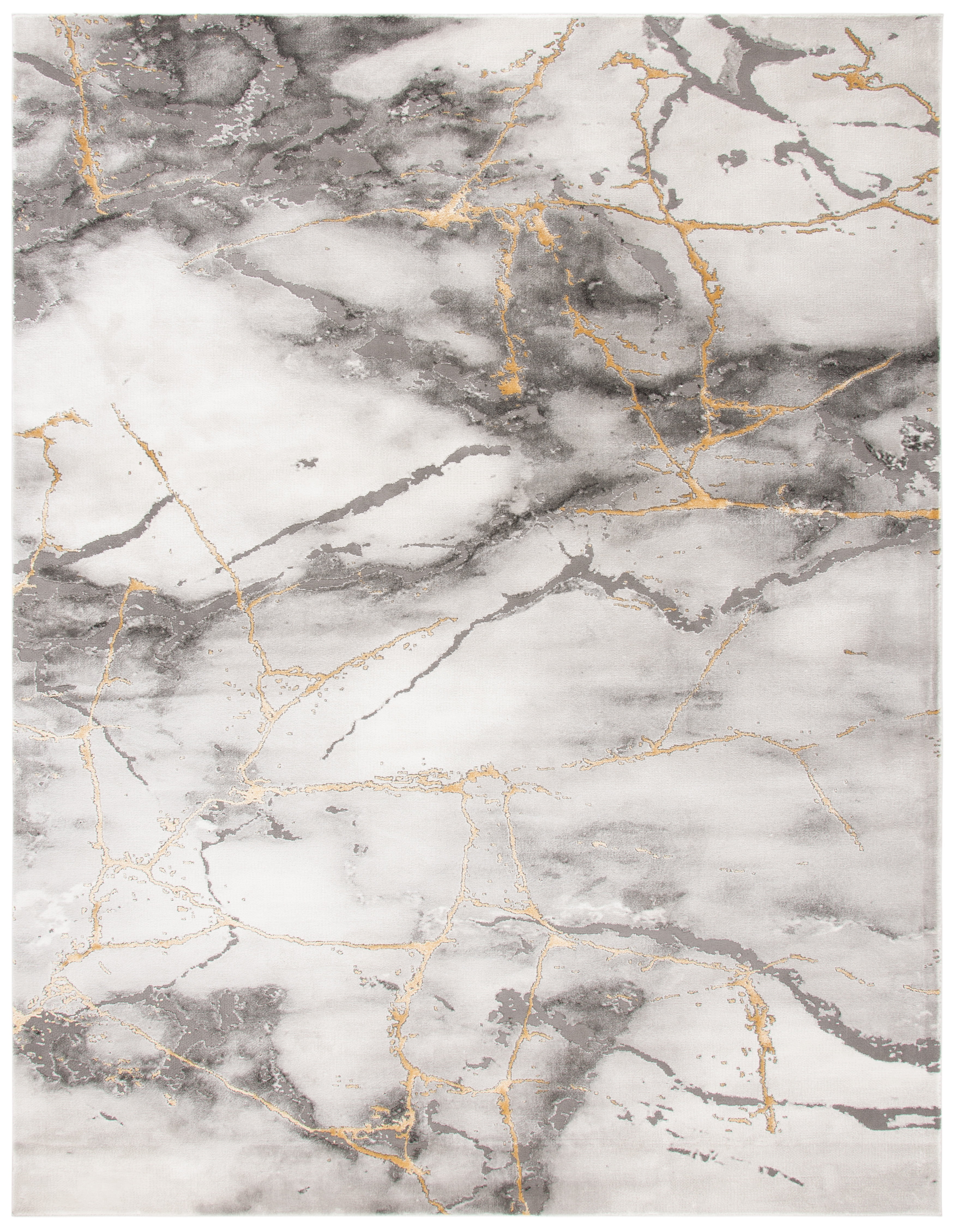 SAFAVIEH Craft Paul Abstract Area Rug, Grey/Gold, 9' x 12'