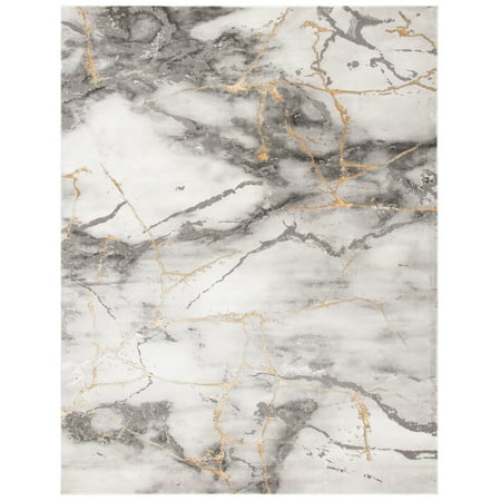 SAFAVIEH Craft Paul Abstract Area Rug, Grey/Gold, 9' x 12'