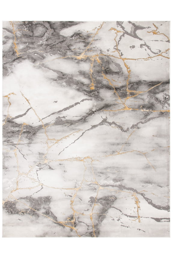 Craft Paul Abstract Area Rug, Grey/Gold, 9' x 12'