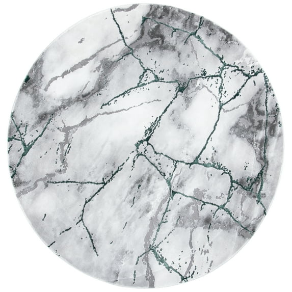 SAFAVIEH Craft Paul Abstract Area Rug, Grey/Green, 10' x 10' Round