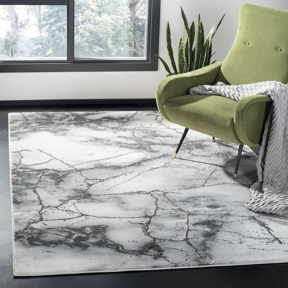 SAFAVIEH Craft Paul Abstract Area Rug, Grey/Silver, 10'6" x 14'