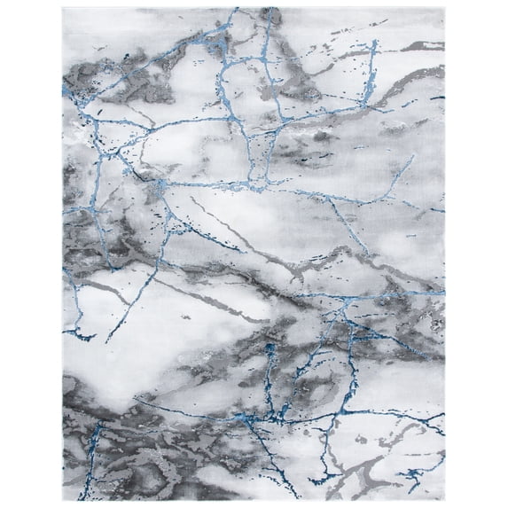 SAFAVIEH Craft Paul Abstract Area Rug, Ivory Grey/Blue, 12' x 15'