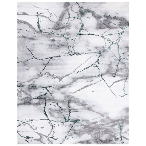 SAFAVIEH Craft Paul Abstract Area Rug, Grey/Green, 10'6" x 14'