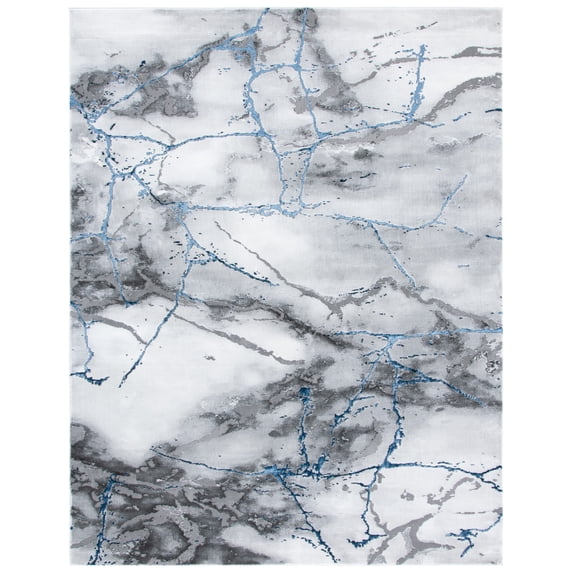 SAFAVIEH Craft Paul Abstract Area Rug, Ivory Grey/Blue, 10'6" x 14'