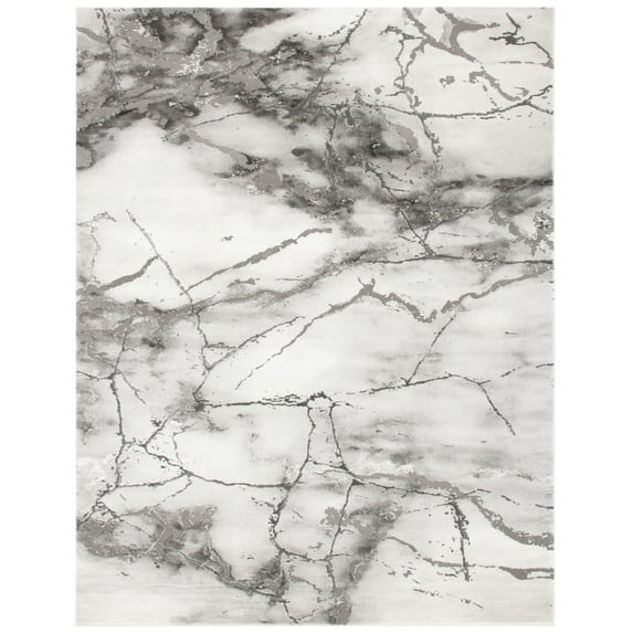 SAFAVIEH Craft Paul Abstract Area Rug, Grey/Silver, 12' x 18'