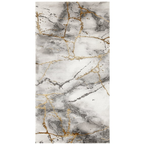 SAFAVIEH Craft Paul Abstract Area Rug, Grey/Gold, 2'3" x 4'