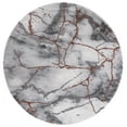 thumbnail image 1 of SAFAVIEH Craft Paul Abstract Area Rug, Grey/Orange, 4' x 4' Round, 1 of 11
