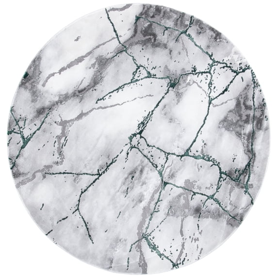 SAFAVIEH Craft Paul Abstract Area Rug, Grey/Green, 6'7" x 6'7" Round