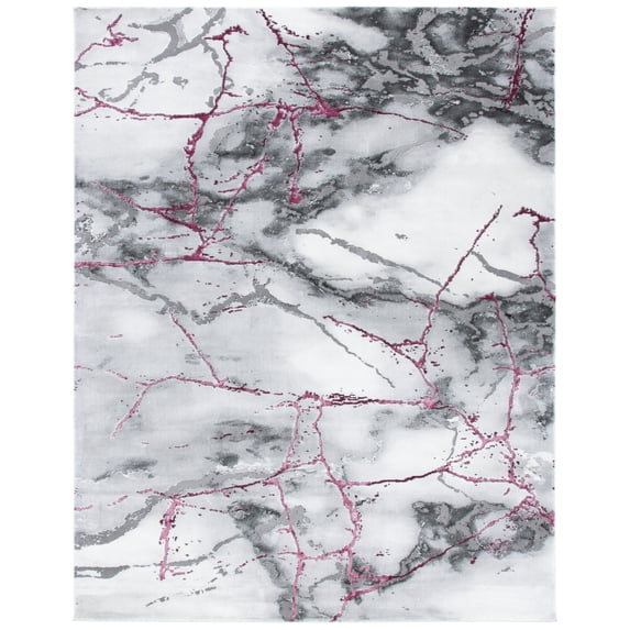 SAFAVIEH Craft Paul Abstract Area Rug, Grey/Wine, 9' x 12'