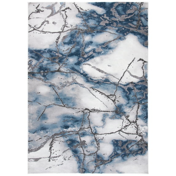 SAFAVIEH Craft Paul Abstract Area Rug, Grey/Blue, 5'3" x 7'6"