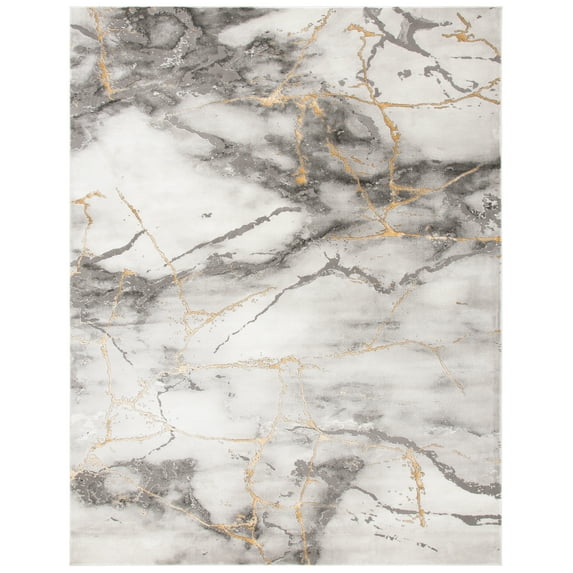 SAFAVIEH Craft Paul Abstract Area Rug, Grey/Gold, 11' x 15'