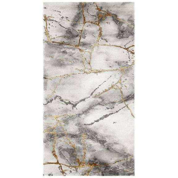 SAFAVIEH Craft Paul Abstract Area Rug, Grey/Gold, 2' x 3'