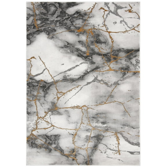 SAFAVIEH Craft Paul Abstract Area Rug, Grey/Gold, 6'7" x 9'