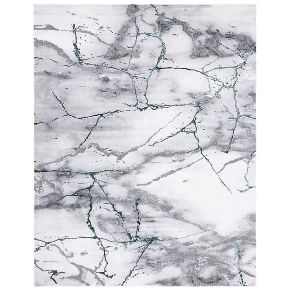 SAFAVIEH Craft Paul Abstract Area Rug, Grey/Green, 12' x 15'