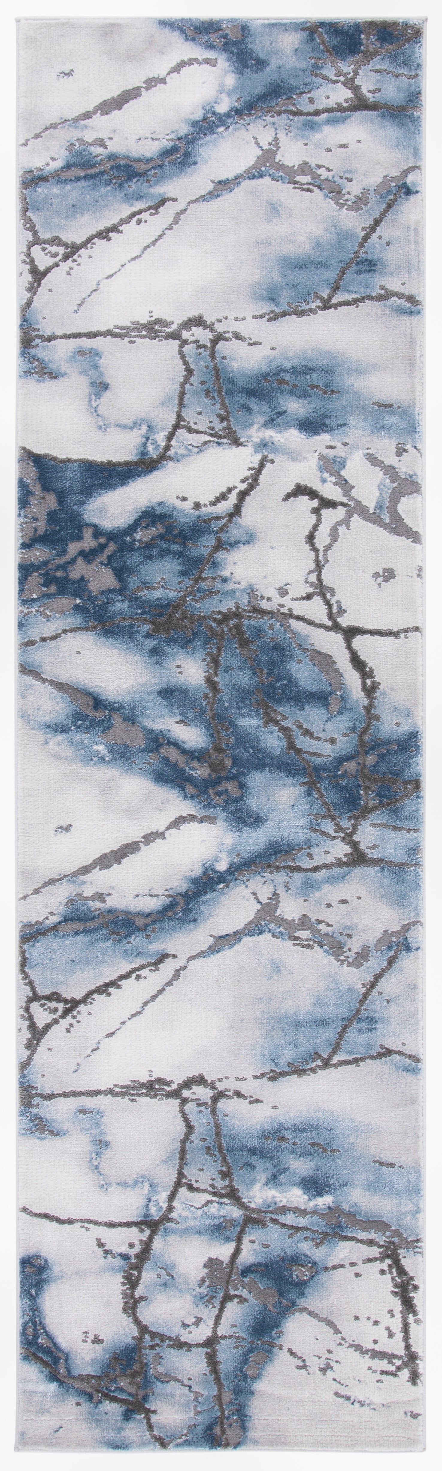SAFAVIEH Craft Paul Abstract Runner Rug, Grey/Blue, 2'3" x 16'