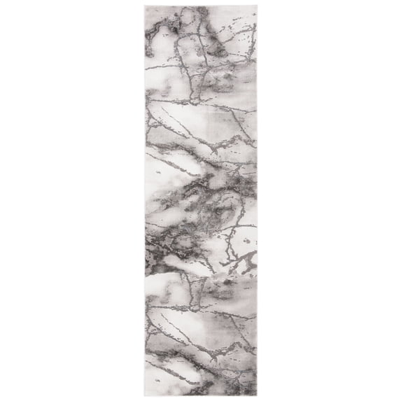 SAFAVIEH Craft Paul Abstract Runner Rug, Grey/Silver, 2'3" x 14'