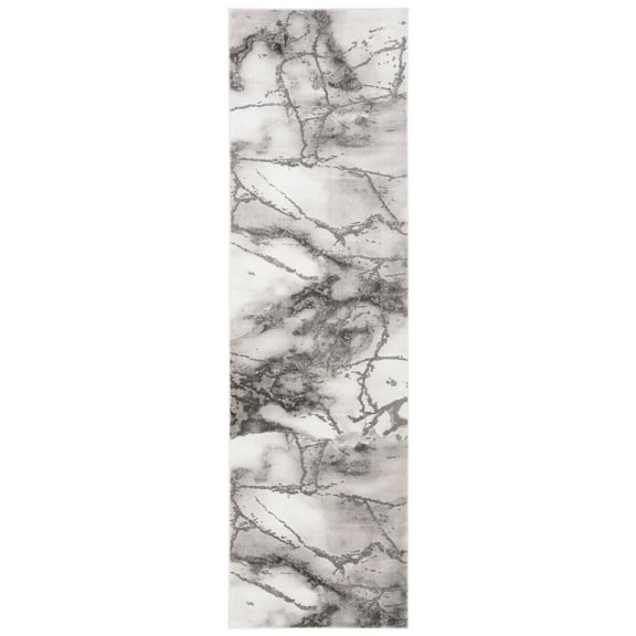 SAFAVIEH Craft Paul Abstract Runner Rug, Grey/Silver, 2'3" x 8'