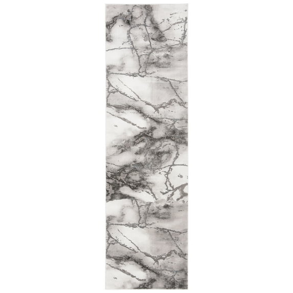 SAFAVIEH Craft Paul Abstract Runner Rug, Grey/Silver, 2'3" x 8'