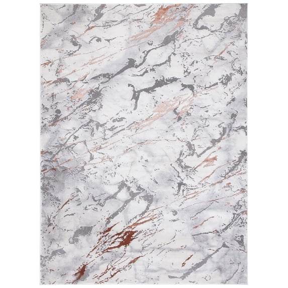 SAFAVIEH Craft Sharlene Abstract Area Rug, 2'7" x 5', Grey/Orange