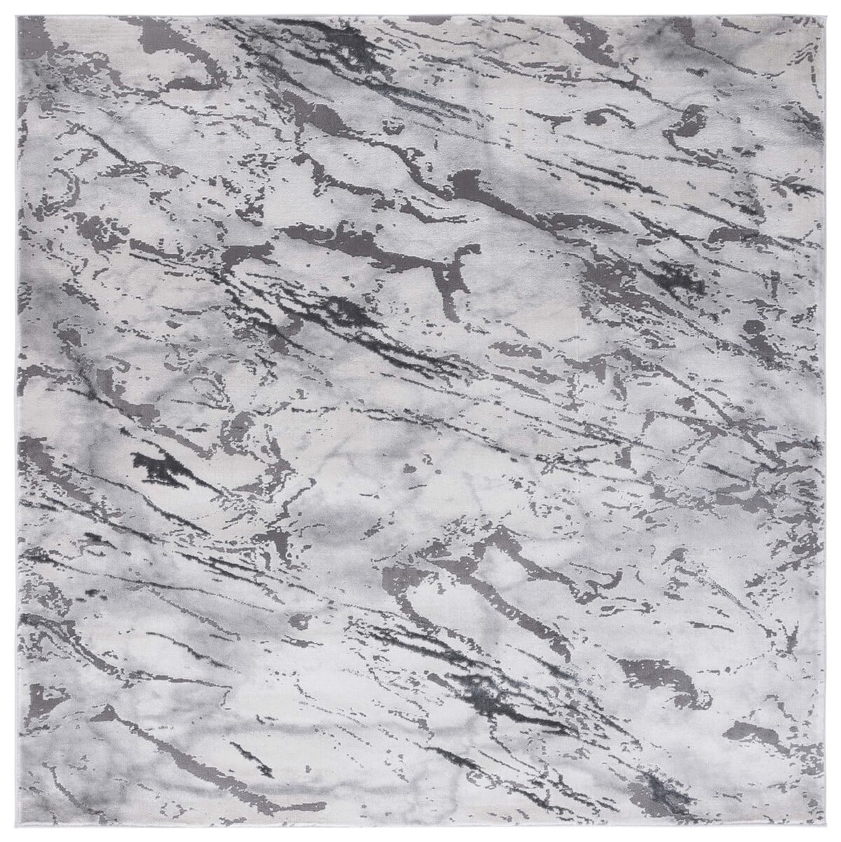 SAFAVIEH Craft Sharlene Abstract Area Rug, Grey/Dark Grey, 6'7" x 6'7" Square