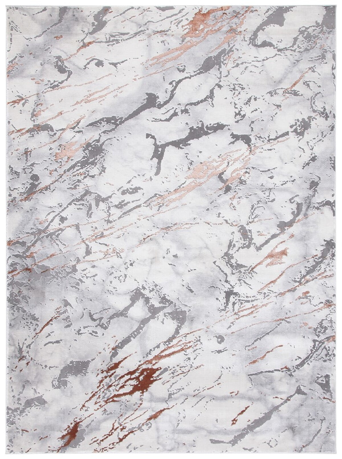 SAFAVIEH Craft Sharlene Abstract Area Rug, Grey/Orange, 4' x 6'