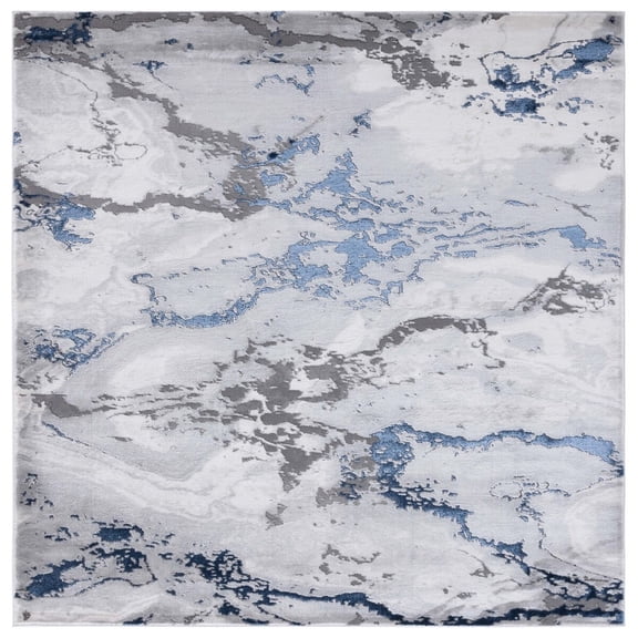 SAFAVIEH Craft Shevon Abstract Area Rug, 6'7" x 6'7" Square, Grey/Blue