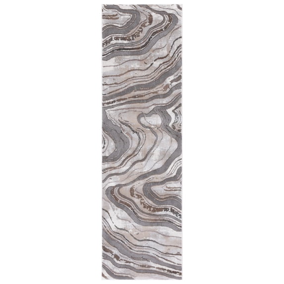 SAFAVIEH Craft Sylvester Abstract Area Rug, 2'3" x 8' Runner, Grey/Beige