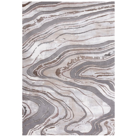SAFAVIEH Craft Sylvester Abstract Area Rug, 4' x 6', Grey/Beige
