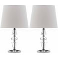 thumbnail image 1 of SAFAVIEH Crescendo 16 in. Crystal Table Lamp w/Off-White Polyester Shade, Set of 2, 1 of 5