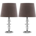 thumbnail image 1 of SAFAVIEH Crescendo 16 in. Crystal Table Lamp with Grey Polyester Shade, Set of 2, 1 of 5