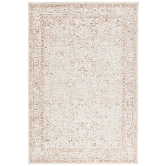SAFAVIEH Crescent Damian Medallion Polyester Area Rug, Ivory/Beige, 8' x 10'