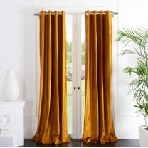 SAFAVIEH Creslia Contemporary Mustard Solid Grommet Blackout Curtains, 52" x 96"