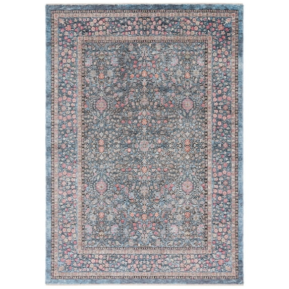 SAFAVIEH Crimson Codie Distressed Area Rug, Blue/Black, 5' x 7'