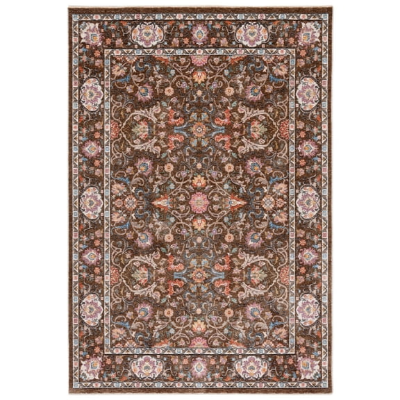 SAFAVIEH Crimson Selina Distressed Area Rug, Brown/Blue, 9' x 12'