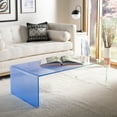 thumbnail image 1 of SAFAVIEH Crysta Glam Ombre Glass Coffee Table, Blue, 1 of 8