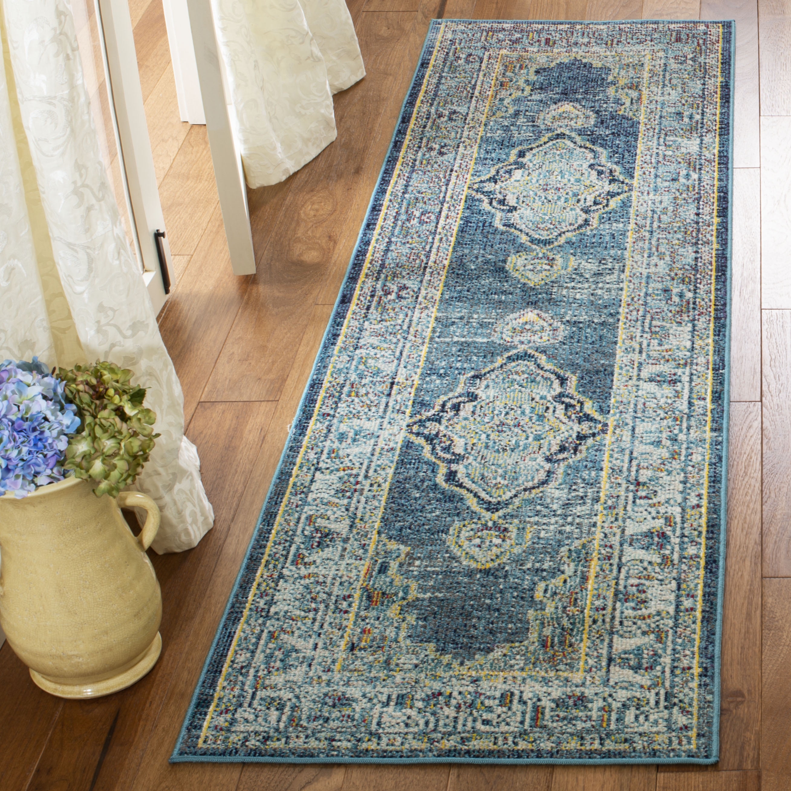 SAFAVIEH Crystal CRS500M Blue / Yellow Rug - Walmart.com