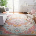 thumbnail image 1 of SAFAVIEH Crystal Debra Southwestern Area Rug, Light Blue/Fuchsia, 9' x 9' Square, 1 of 11