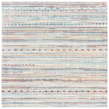 SAFAVIEH Crystal Rodina Abstract Area Rug, Rust/Gold, 6'3" x 6'3" Square