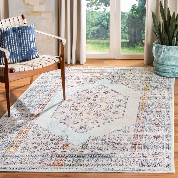 SAFAVIEH Crystal Constantina Floral Area Rug, Blue/Gray, 9' x 12'